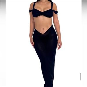 Sheer Top and Skirt Set